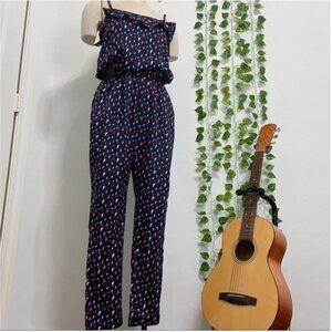 MNG by Mango Bird Ruffled Jumpsuit